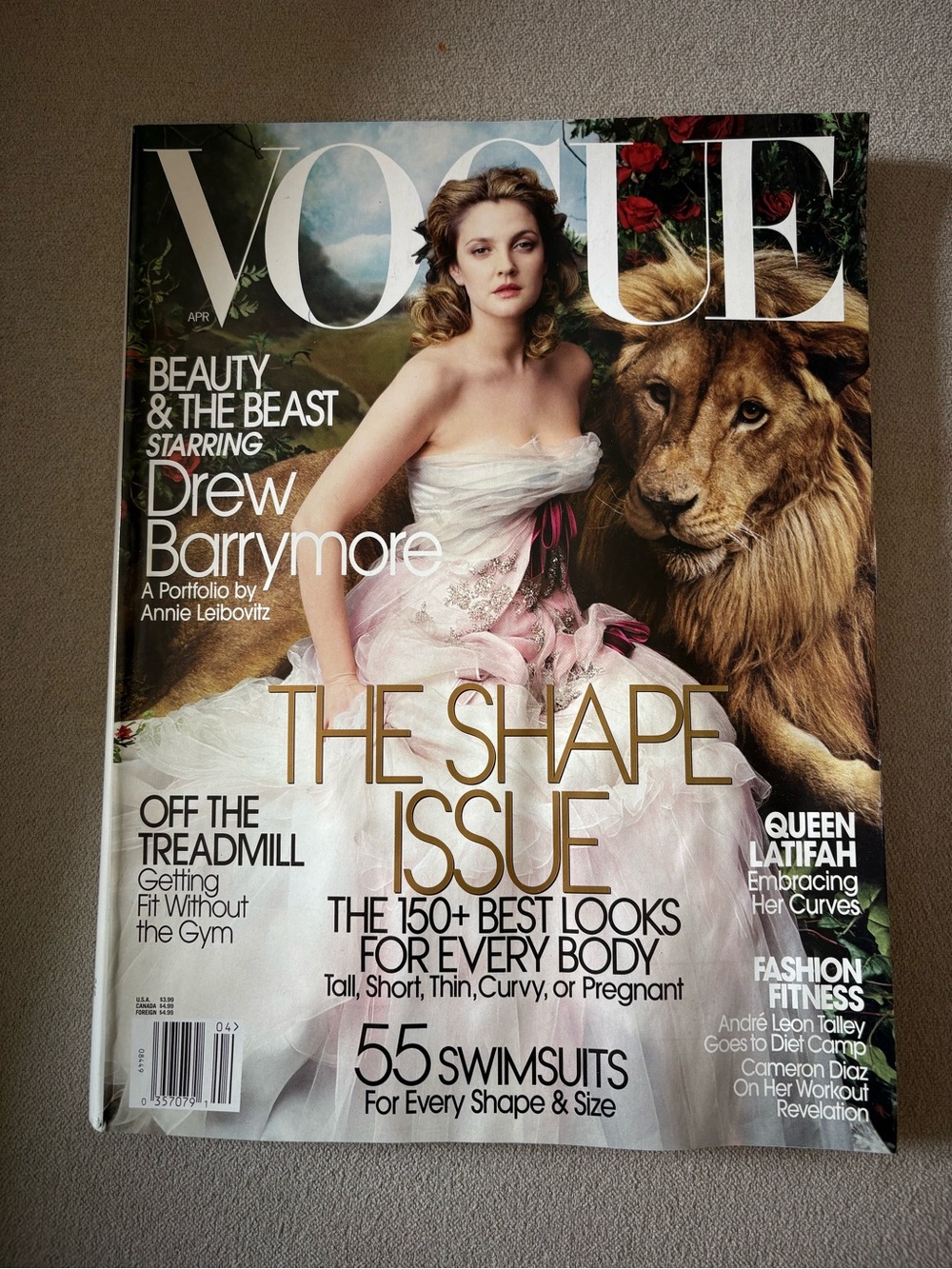 Vogue Magazine featuring Drew Barrymore April 2005